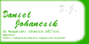 daniel johancsik business card